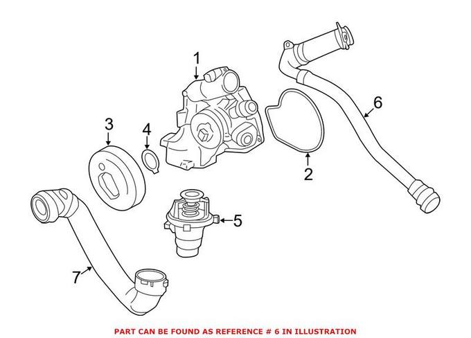 BMW Engine Coolant Hose - Upper 11537848500